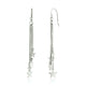 Tassel Earrings with Polished Stars in Sterling Silver