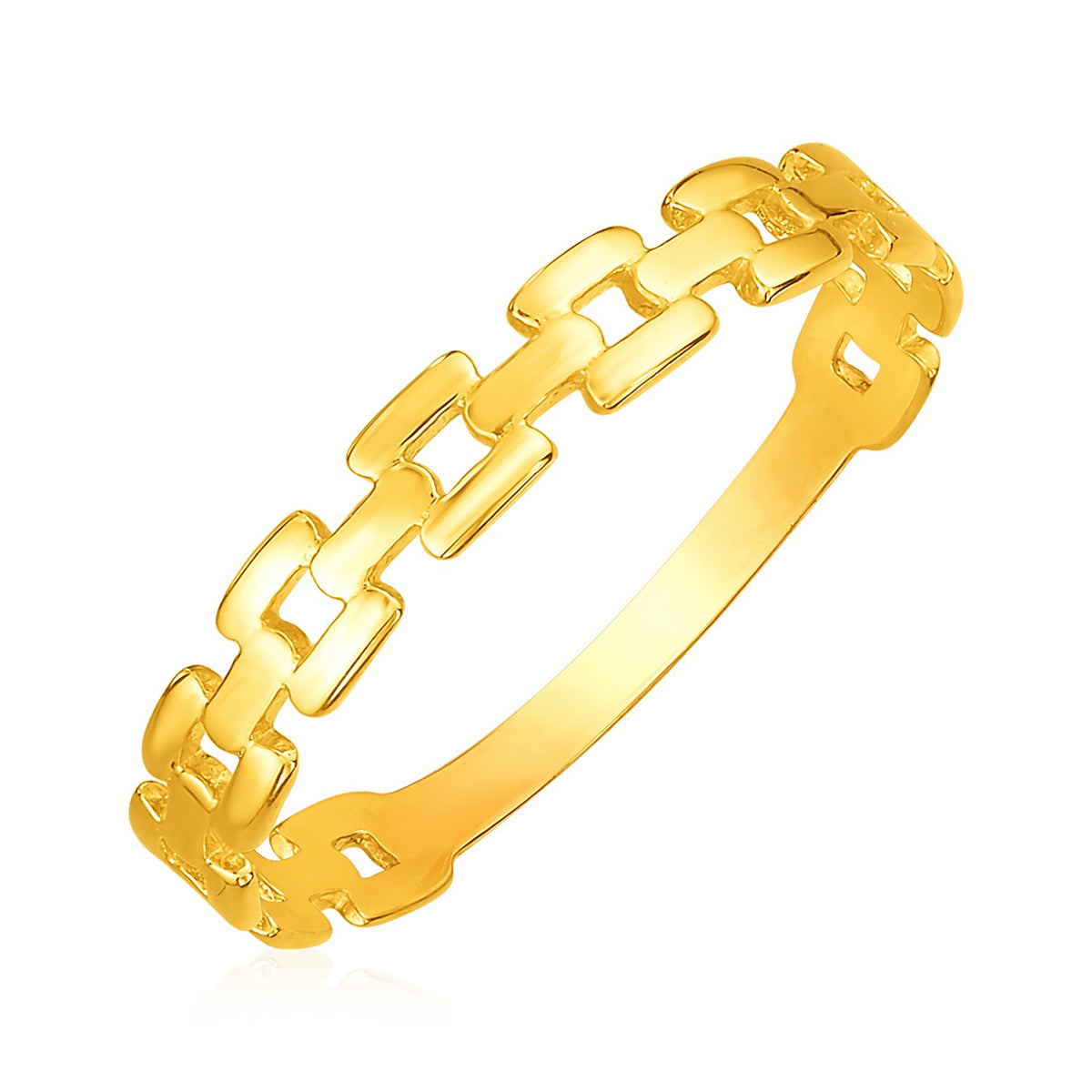 Chain Link Ring in 14K Yellow Gold (1.50 mm)