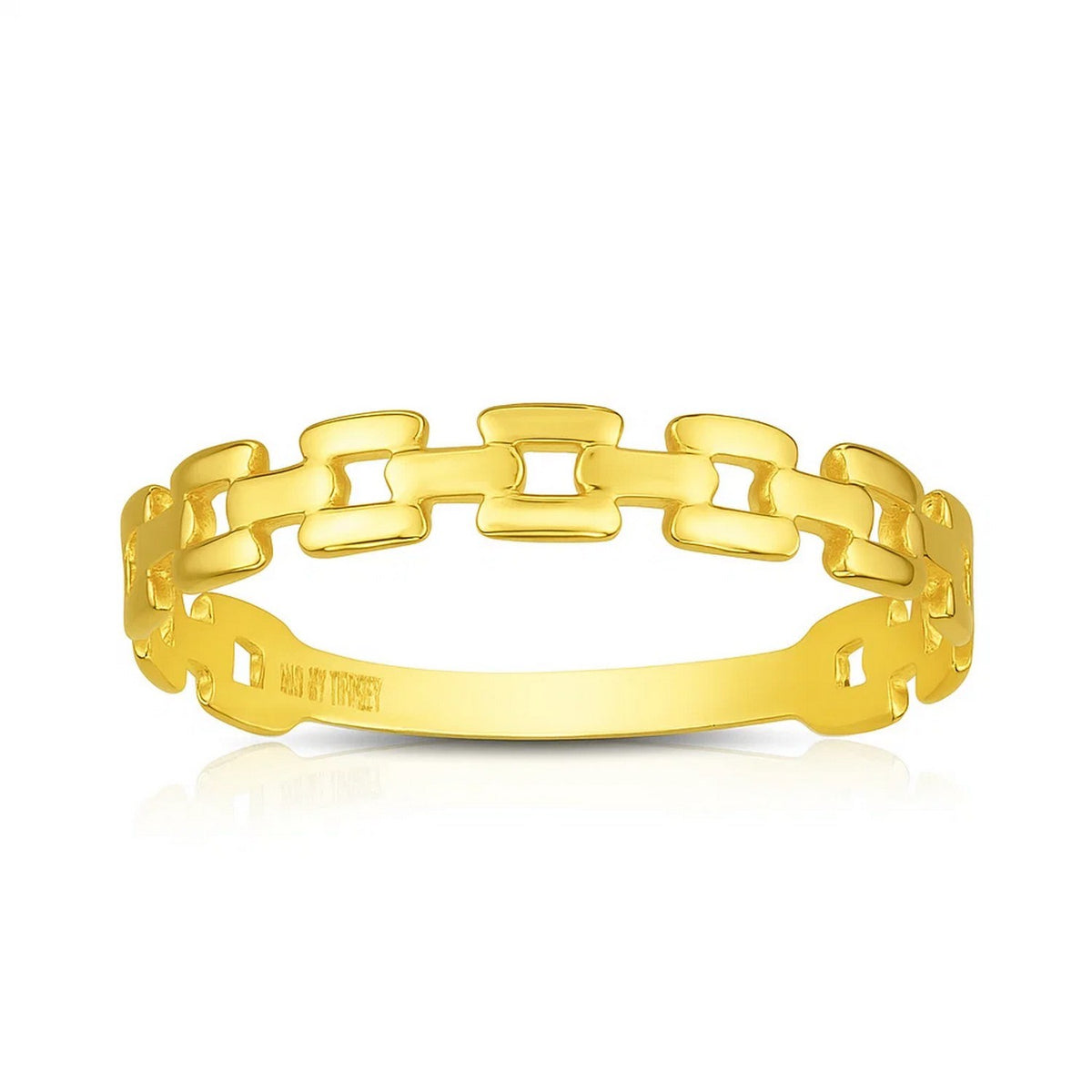 Chain Link Ring in 14K Yellow Gold (1.50 mm)