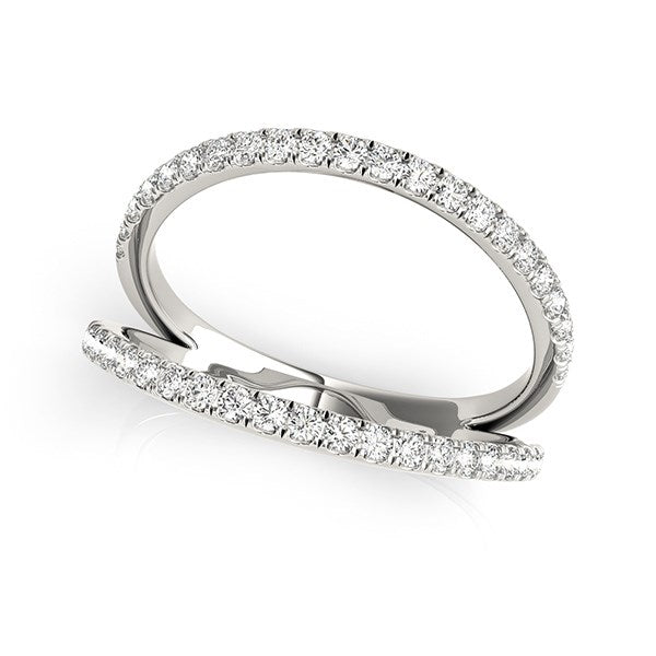Diamond Split Band Ring in 14K White Gold (1/4 cttw)