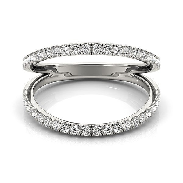 Diamond Split Band Ring in 14K White Gold (1/4 cttw)