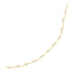 Pearl and Arc Link Necklace in 14K Yellow Gold