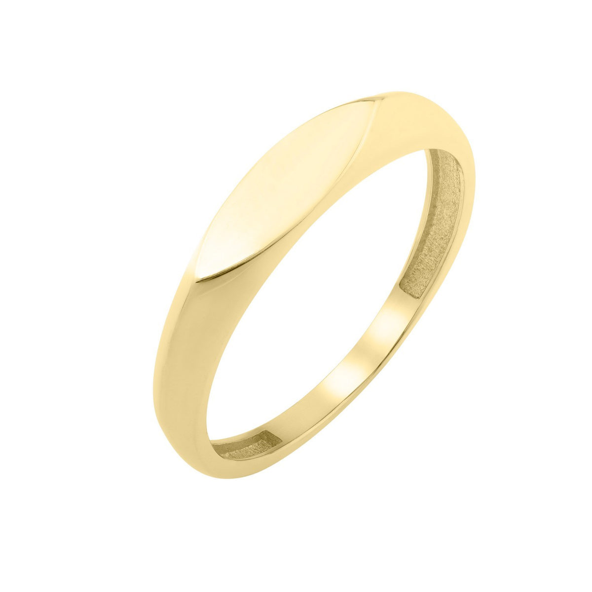 Polished Sculpted Ring in 14K Yellow Gold (3.00 mm)