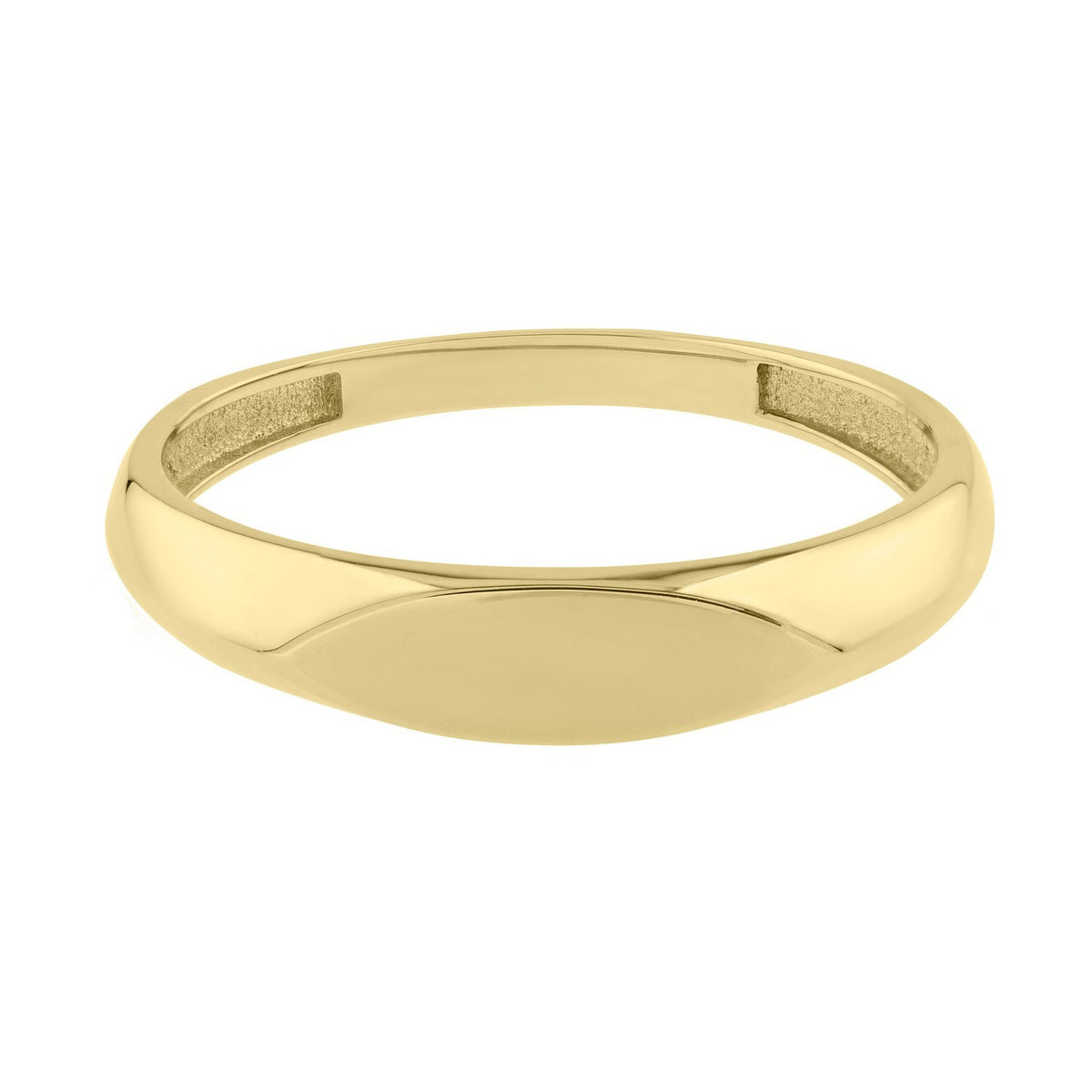 Polished Sculpted Ring in 14K Yellow Gold (3.00 mm)