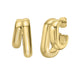 Double Row Big & Small Hoop Earrings in Yellow Gold-Plated Silver