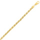 Diamond Cut Royal Rope Chain in Yellow Gold-Plated Silver (5.00 mm)