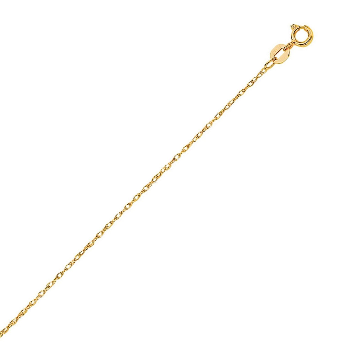 Machine Rope Chain in 14K Yellow Gold (0.85 mm)