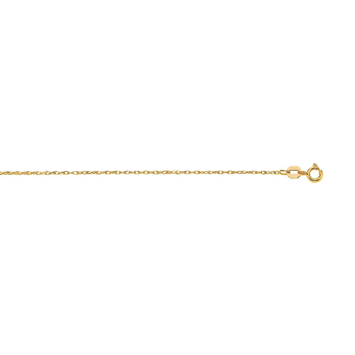 Machine Rope Chain in 14K Yellow Gold (0.85 mm)
