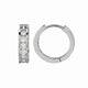 Channel Set CZ Hoop Earrings in Sterling Silver (3x15 mm)