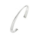 Sculpted Cuff Bangle in Rhodium-Plated Sterling Silver