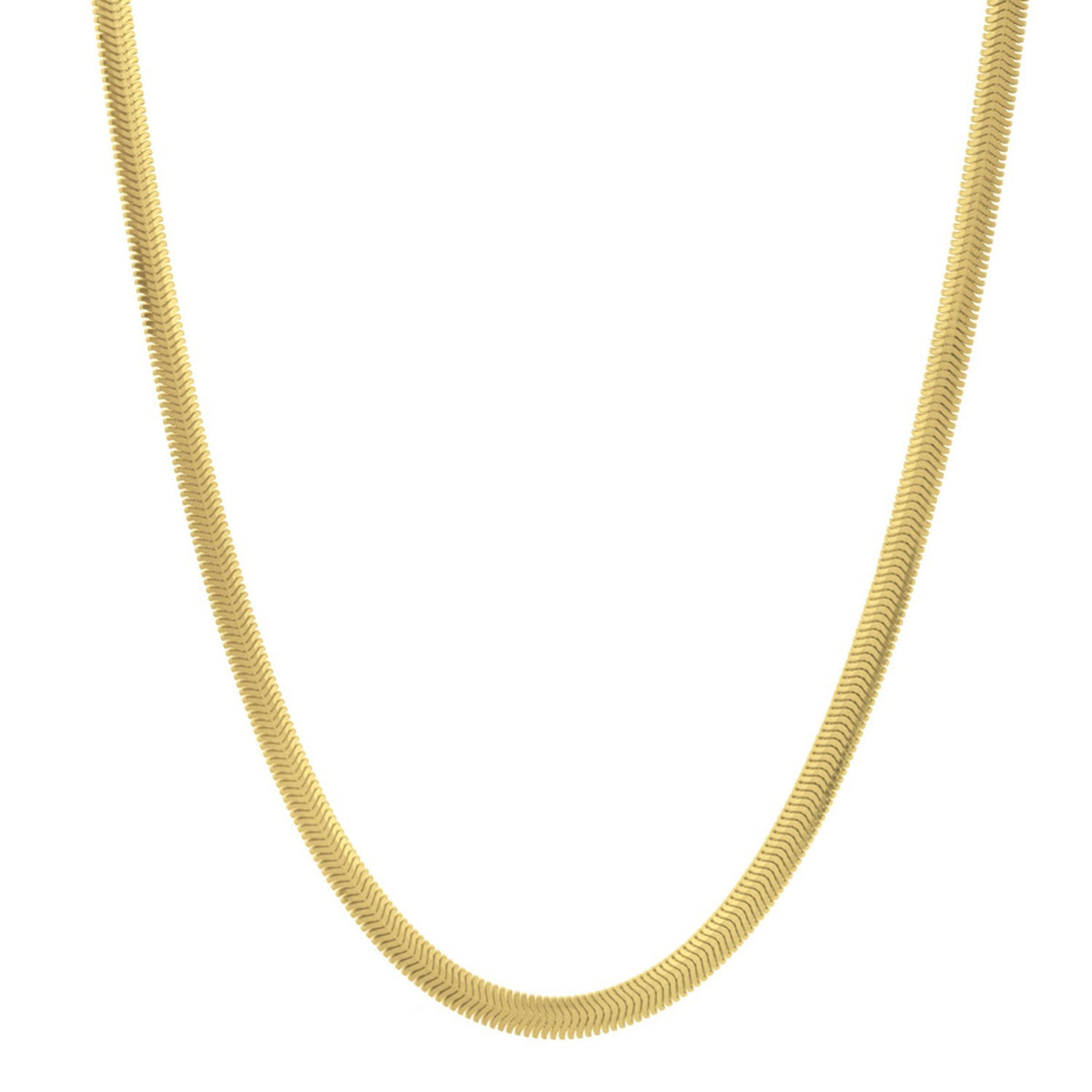 Oval Snake Chain in Yellow Gold-Plated Sterling Silver (4.20 mm)