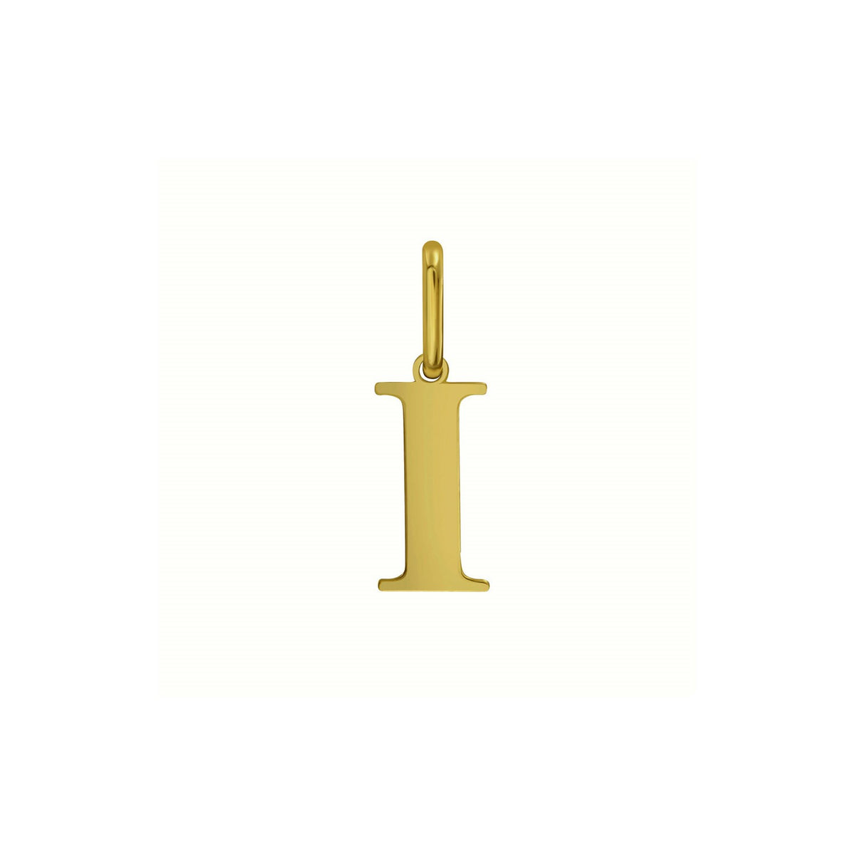Initial I Charm Pendant in 14K Yellow Gold