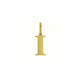 Initial I Charm Pendant in 14K Yellow Gold