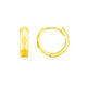 Faceted Huggie Hoop Earrings in 14K Yellow Gold (12.60 mm)
