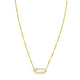 Hexagon Mother of Pearl Necklace in 14K Yellow Gold