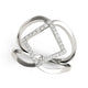 Interlaced Design Diamond Ring in 14K White Gold (1/5 cttw)