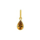 Pear Citrine Charm Pendant in 14K Yellow Gold