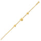 Hearts Station Bracelet in Yellow Gold-Plated Sterling Silver