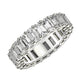 Emerald Cut Diamond Eternity Ring in 14K White Gold (3 cttw FG/VS2)