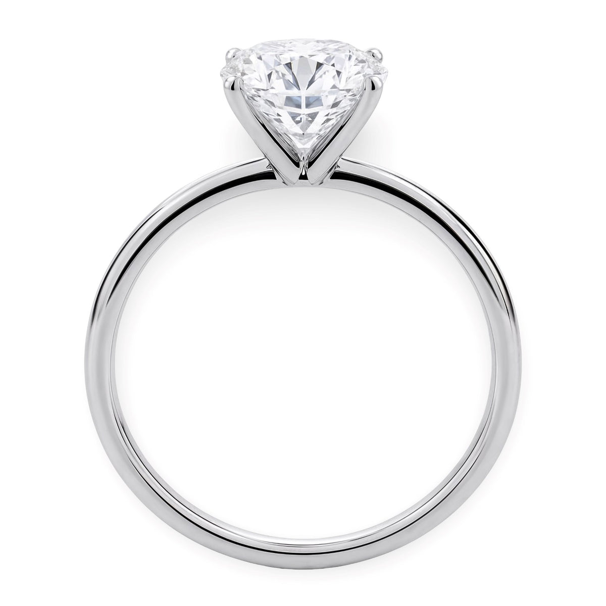 5 Carat Round Lab Grown IGI Diamond Solitaire in 10K White Gold G/VS1