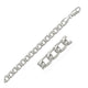 Curb Style Bracelet in Rhodium-Plated Sterling Silver (7.90 mm)