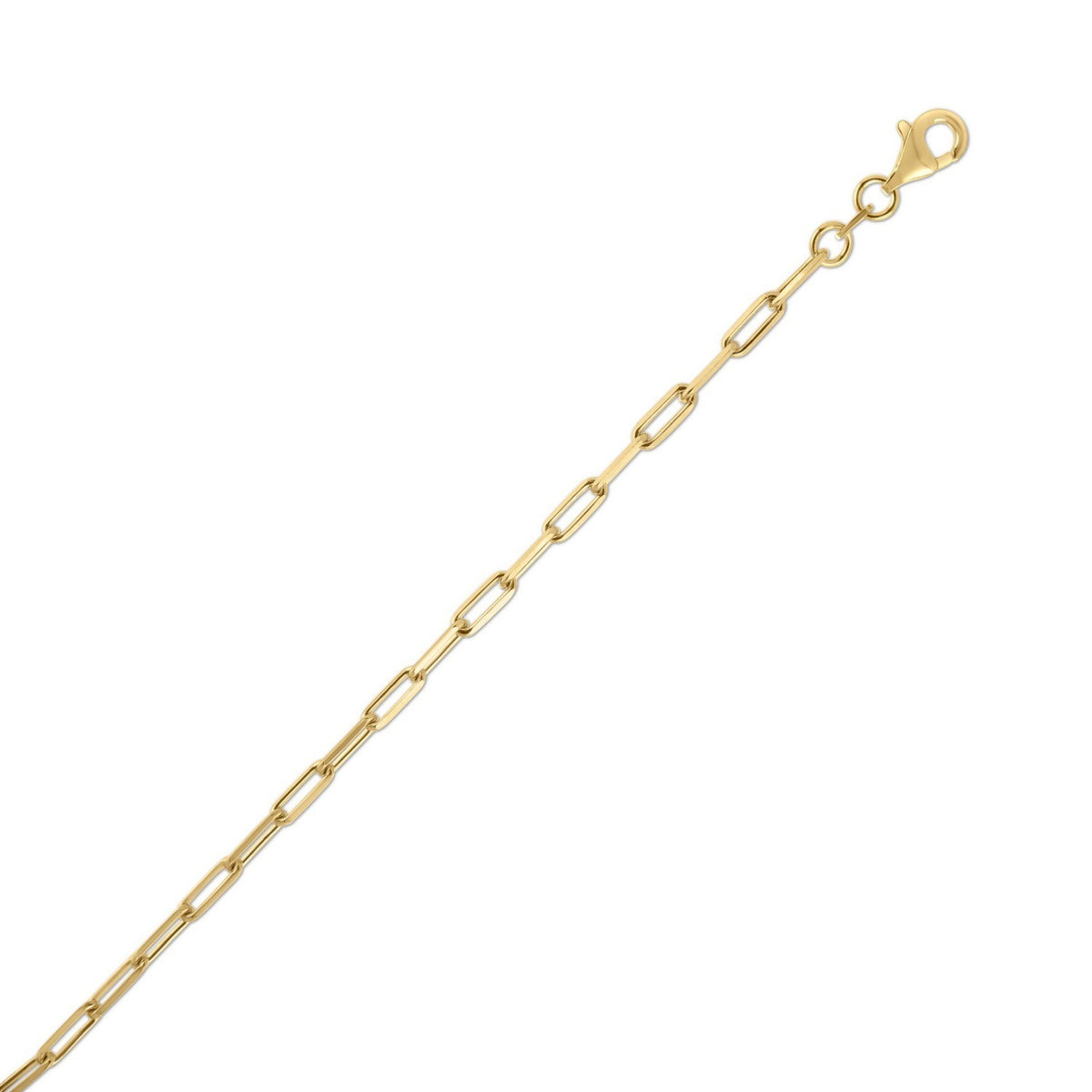 Paperclip Anklet in Gold-Plated Sterling Silver