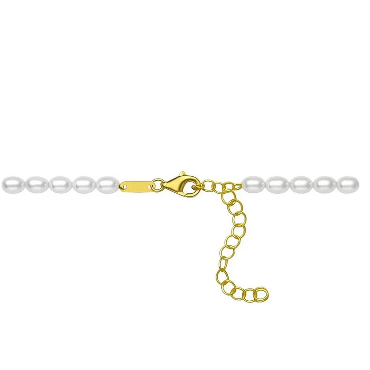 Pearl Strand Necklace with Gold Bow in 14K Yellow Gold
