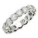 Round Cut Lab Grown Diamond Eternity Ring in 14K White Gold (4 cttw FG/VS2)