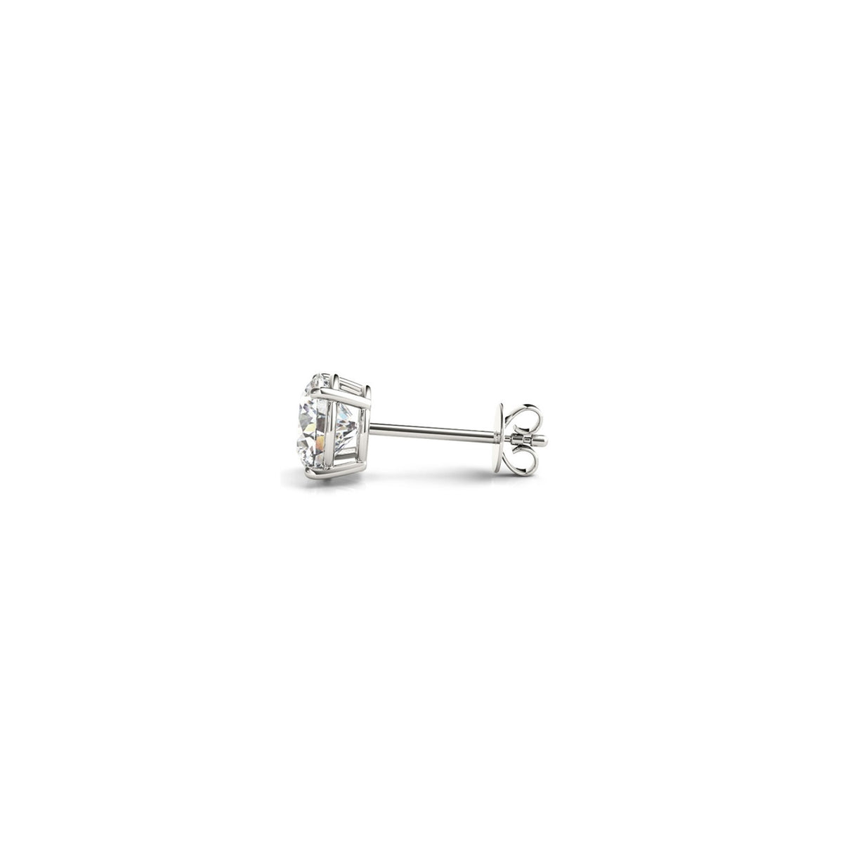 1 cttw IGI Lab Grown Round Diamond Stud Earrings in 14K White Gold G/VS2