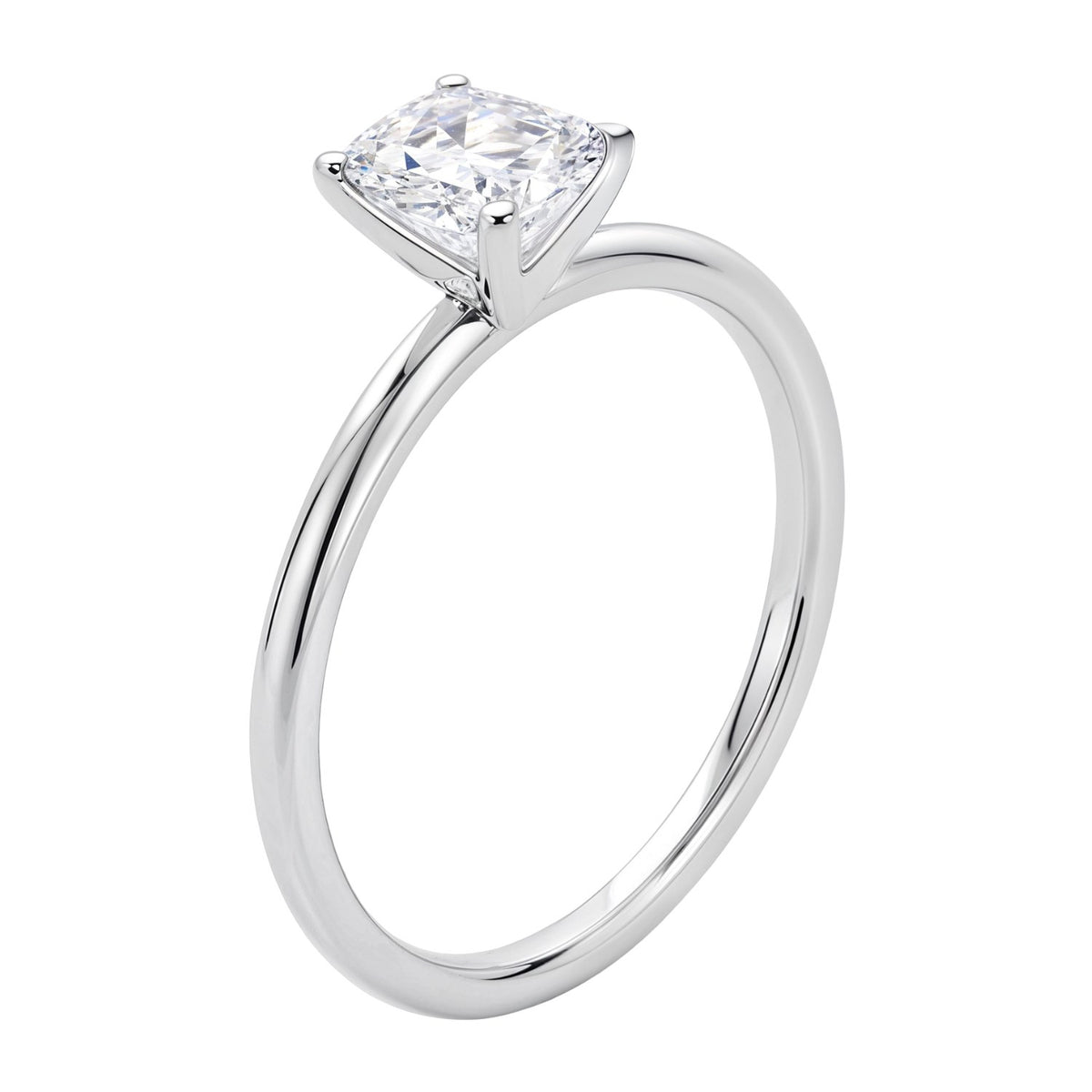 1.5 Carat Emerald Lab Grown IGI Diamond Solitaire in 10K White Gold G/VS1