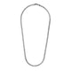 Round Box Chain Necklace with Gunmetal Finish in Silver