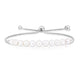 Freshwater Pearl Drawstring Friendship Bracelet in Sterling Silver