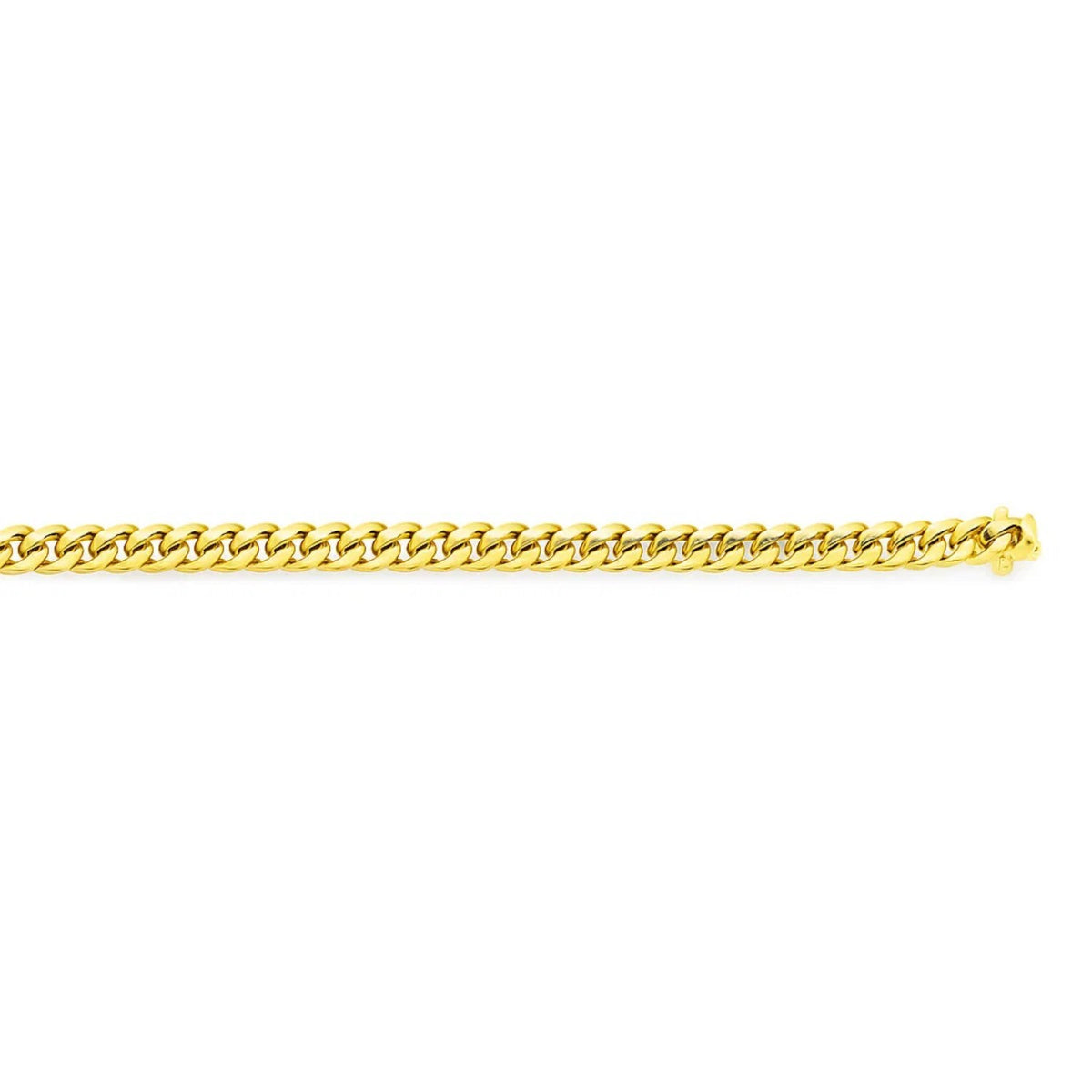 Solid Miami Cuban Link Bracelet in 14K Yellow Gold (3.20 mm)