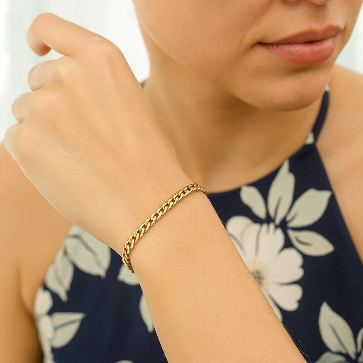 Solid Miami Cuban Link Bracelet in 14K Yellow Gold (3.20 mm)