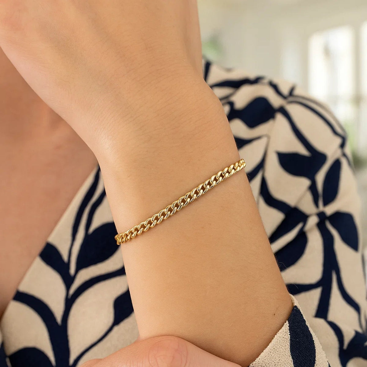 Solid Miami Cuban Link Bracelet in 14K Yellow Gold (3.20 mm)