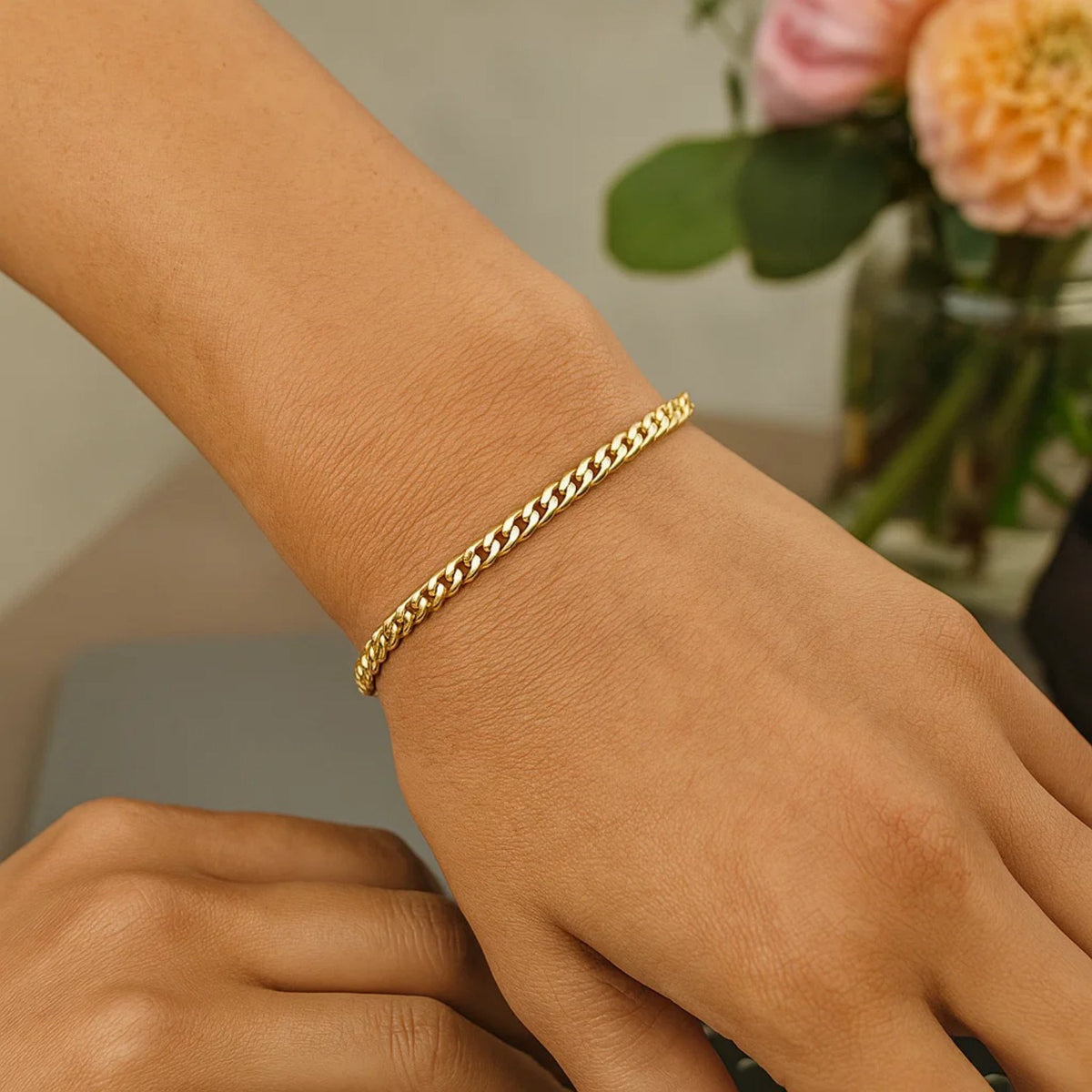 Solid Miami Cuban Link Bracelet in 14K Yellow Gold (3.20 mm)