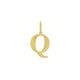 Initial Q Charm Pendant in 14K Yellow Gold