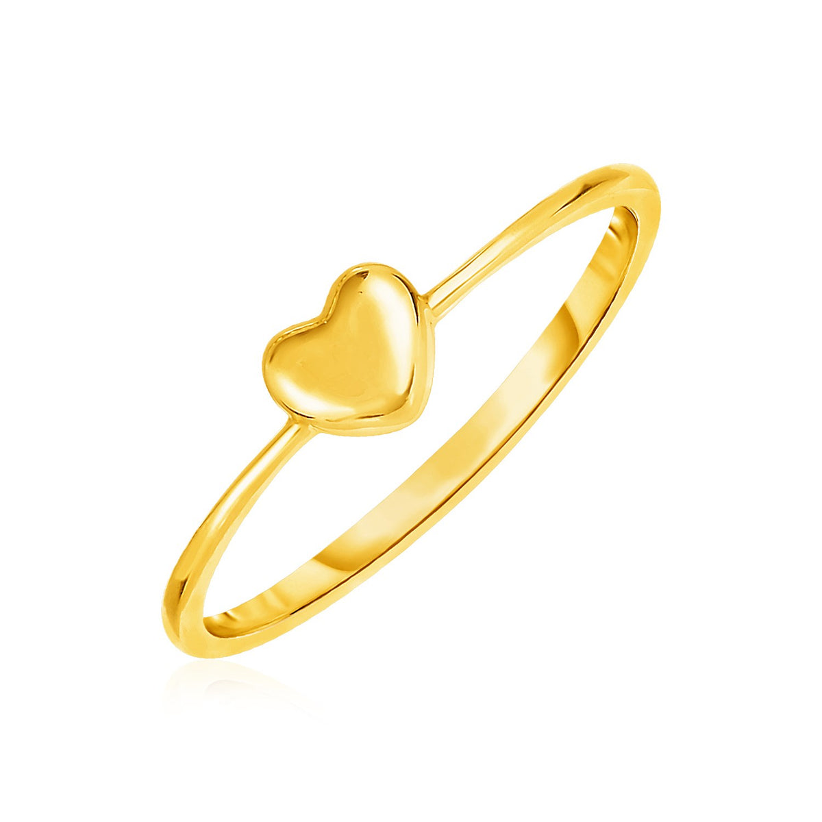 Puffed Heart Ring in 14K Yellow Gold (1.40 mm)