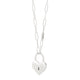 Padlock Heart Necklace in Rhodium-Plated Sterling Silver