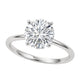 2 Carat Round Lab Grown IGI Diamond Solitaire in 10K White Gold G/VS1