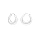 Medium Graduated Hoop Earrings in Sterling Silver