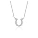 Horseshoe Design Diamond Pendant in 14K White Gold