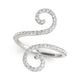 Diamond Open Flourish Style Ring in 14K White Gold (1/2 cttw)