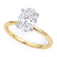 2 Carat Oval Lab Grown IGI Diamond Solitaire in 14K Yellow Gold G/VS1