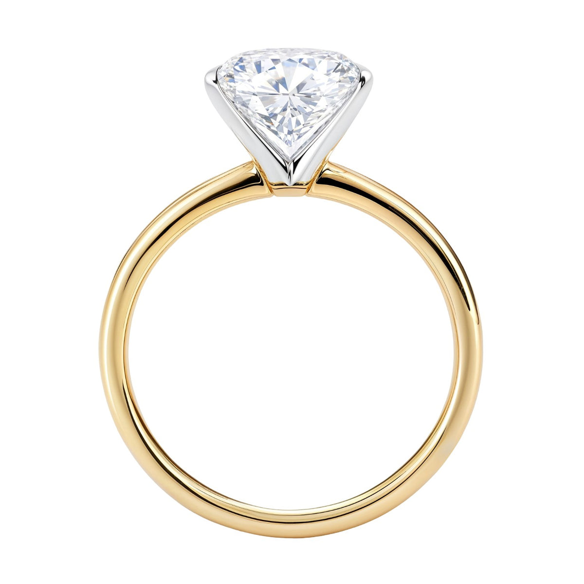 2 Carat Oval Lab Grown IGI Diamond Solitaire in 14K Yellow Gold G/VS1