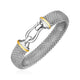 Popcorn Texture Bracelet with Hook Clasp in 18K Yellow Gold & Sterling Silver