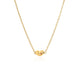 Polished Knot Cable Chain Necklace in 14K Yellow Gold