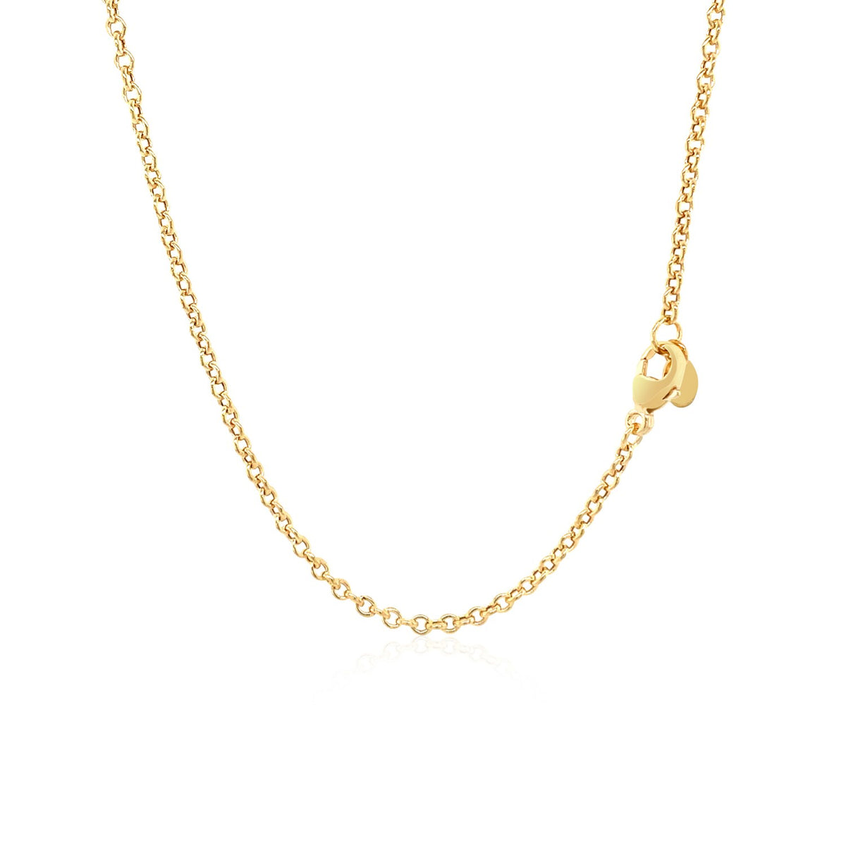 Polished Knot Cable Chain Necklace in 14K Yellow Gold