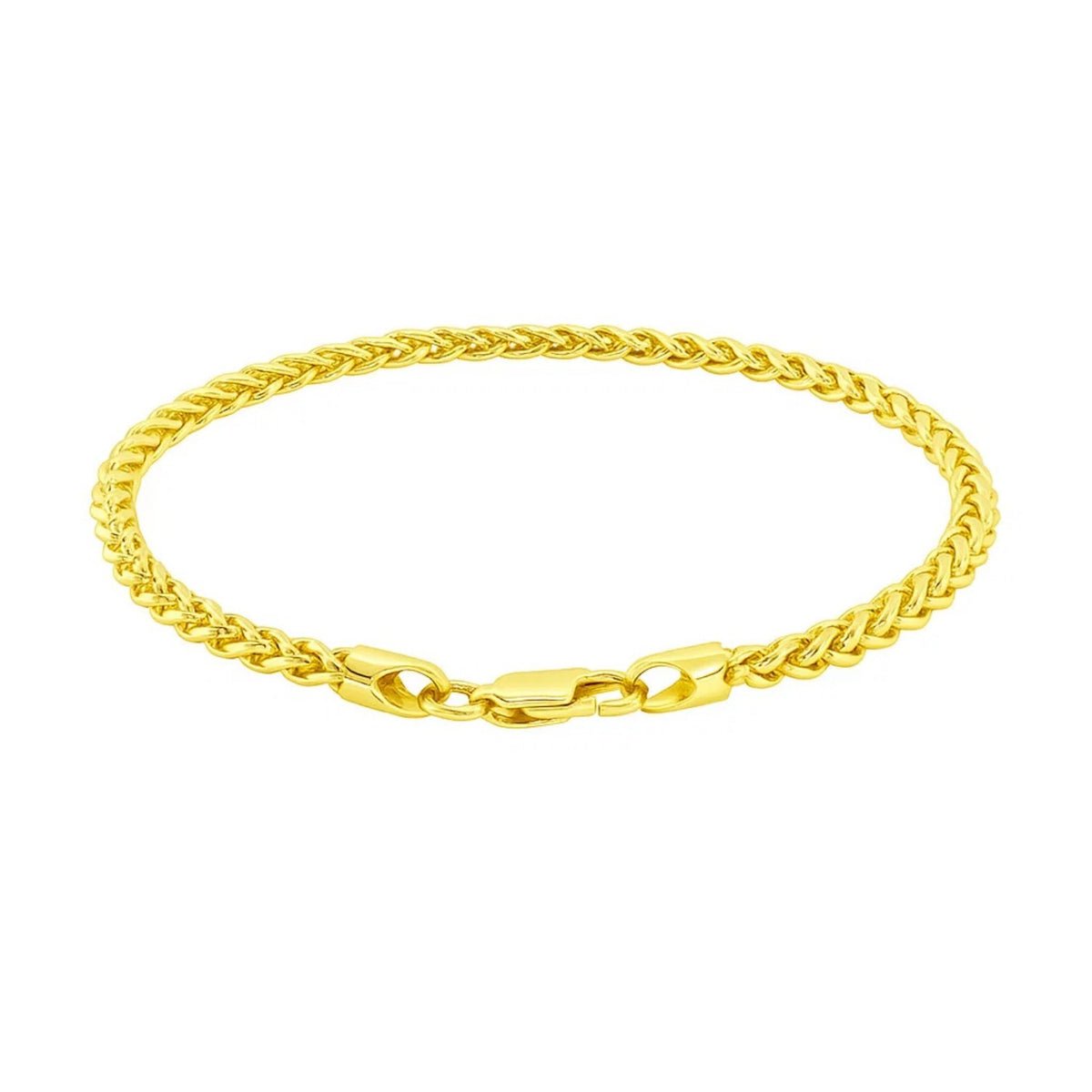Lightweight Wheat Chain Bracelet in 14K Yellow Gold