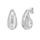 Puffed Raindrop CZ Earrings in Sterling Silver